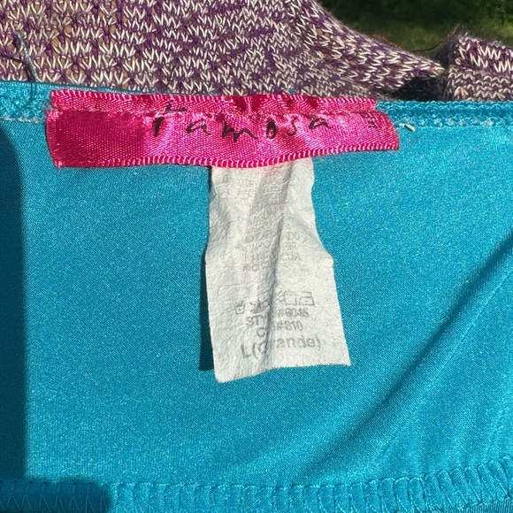 Y2K Boho Fairy Handkerchief Hem silky patterned halter dress Sz L - Picture 11 of 12